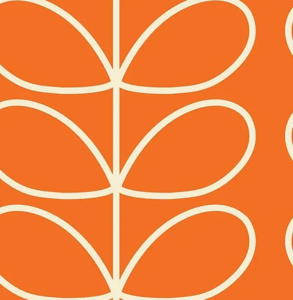 Orla Kiely Wallpaper-Giant Linear Stem Tomato Wallpaper
